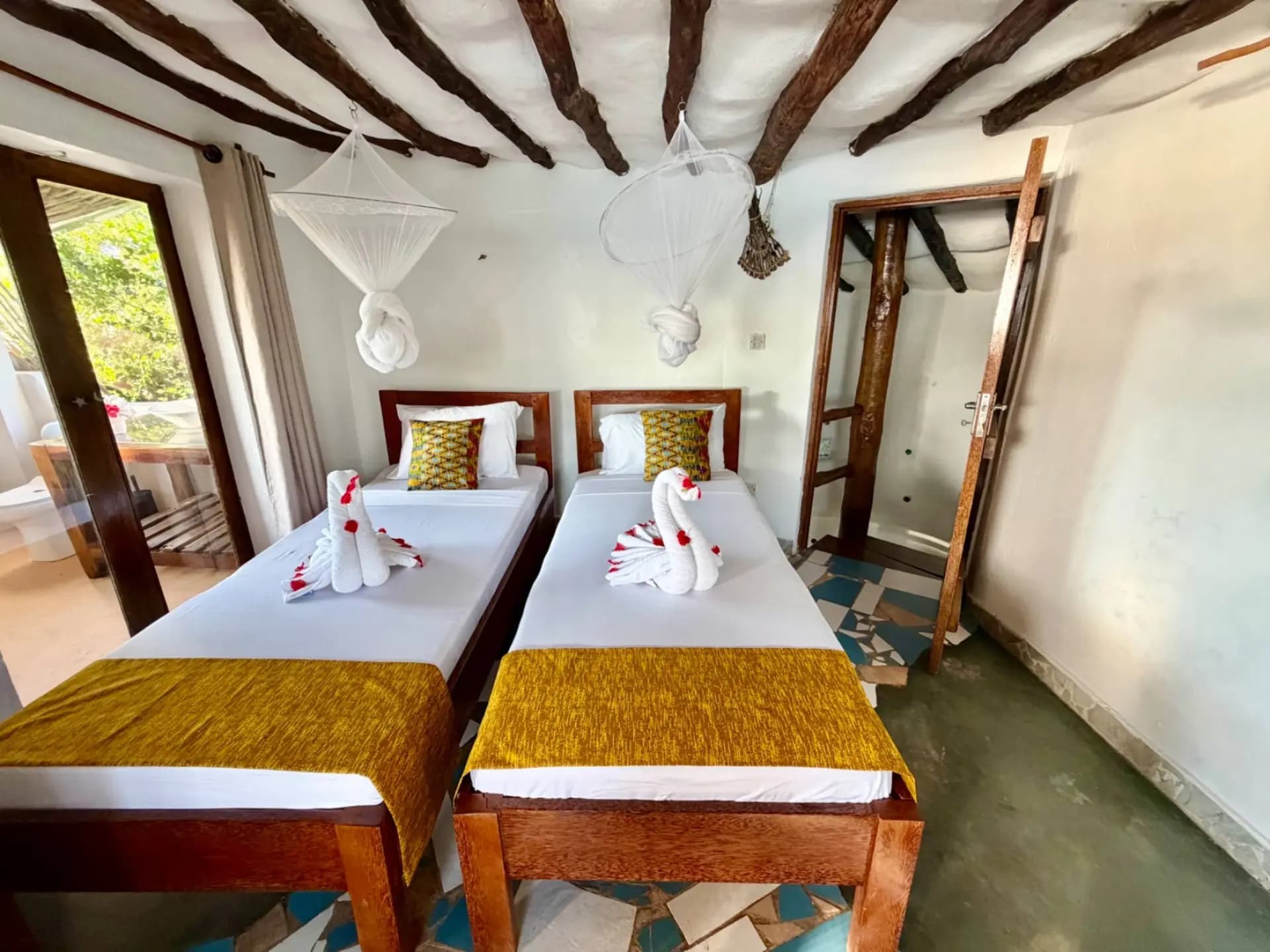 Duplex Bungalow Ocean View interior at Veridiana Hotel