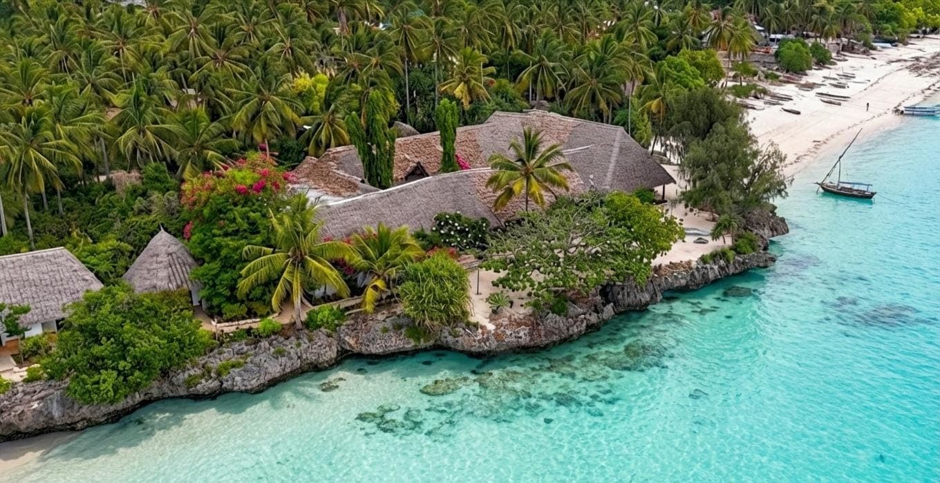 Landscaped grounds at Veridiana Hotel Zanzibar