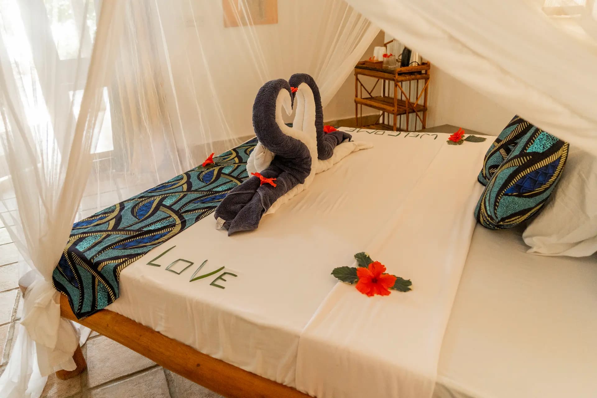 Bedroom in a Standard Ocean Front room at Veridiana Hotel